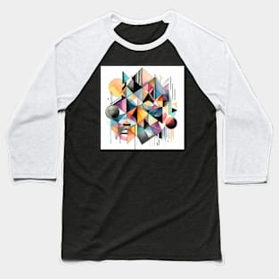 Psychedelic looking abstract illustration geometric shapes Baseball T-Shirt